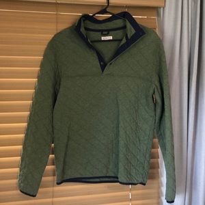 Quilted quarter-snap pullover